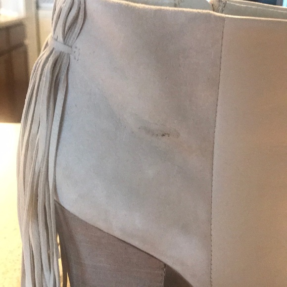 Sam Edelman Cream Ankle Booties w/ Tassel - Picture 7 of 8